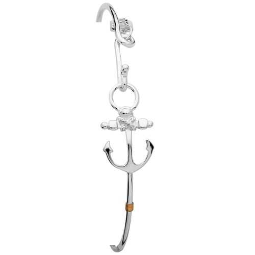 Ss Anchor Esprit Bracelet W/cbc Tag & 14ky Wraps 7.0 Inch - C059ANC70