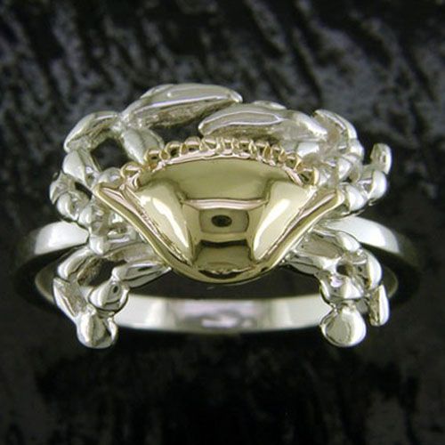 SS And 14K Crab Ring 9/24 - SD-SGR623-7