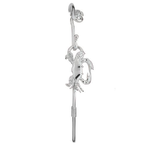 Ss  Crab Esprit Bracelet W/cbc Tag & Ss Wraps 7.5 Inch - S059CRAB75