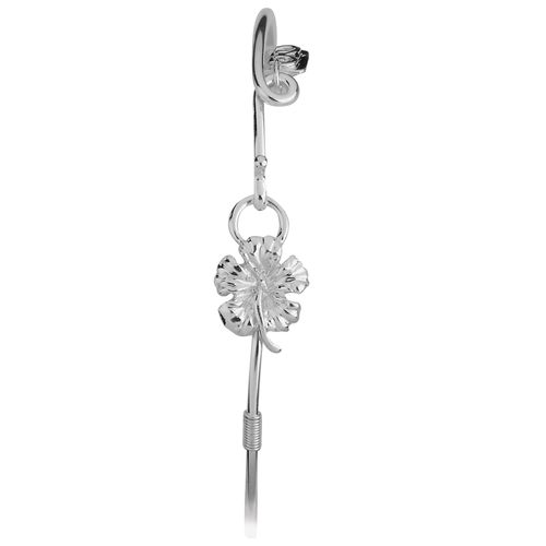 Ss Hibiscus Esprit Bracelet W/cbc Tag And Ss Wraps 7.0 Inch - S059HIB70