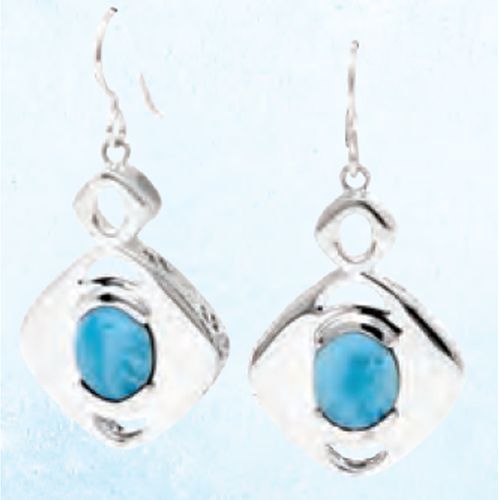 Ss Mar Azul Larimar Earings - MAL133SE