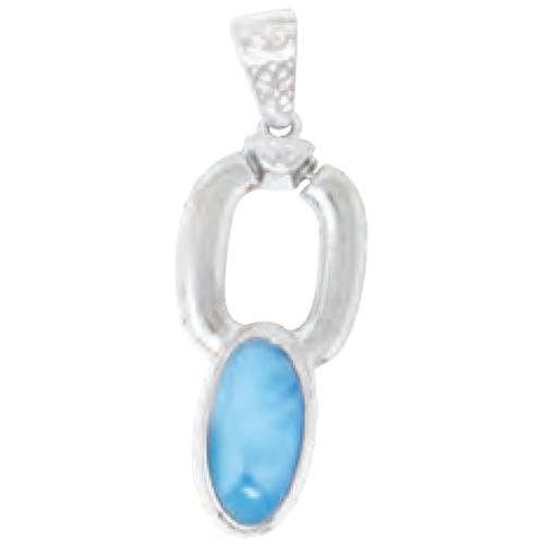 Ss Mar Azul Larimar Pendant - MAL126SP