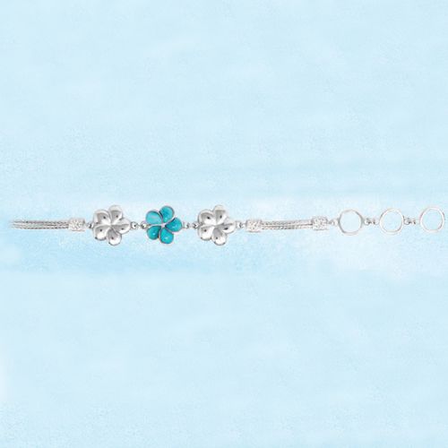 Ss Mar Azul Larimar Shorty Link Bracelet - MAL143SSB