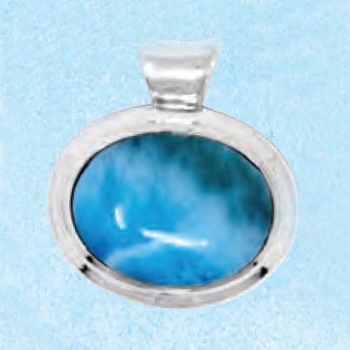 Ss Mar Azul Oval Pendant - MAL122SP