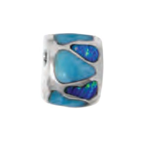 Ss Mar Azul Pendant W/imi Opal And Larimar - MAL99SP