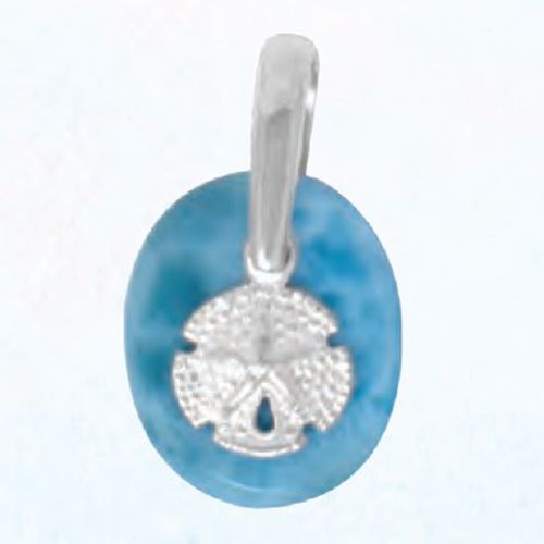 Ss Sand Dollar Charm For Larimar Tablet - CHSSD