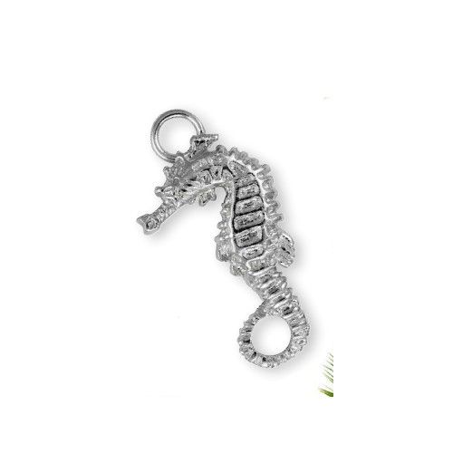 Ss Sea Horse Clasp Rhodium Plated