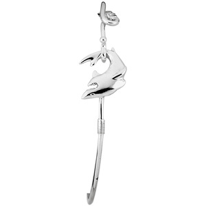 Ss Shark Esprit Bracelet W/cbc Tag & Ss Wraps 7.0 Inch - S059SHK70