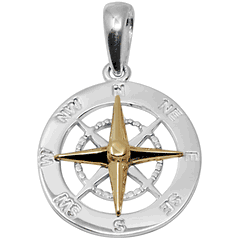 Special CompaRose Pendant Gold Rose