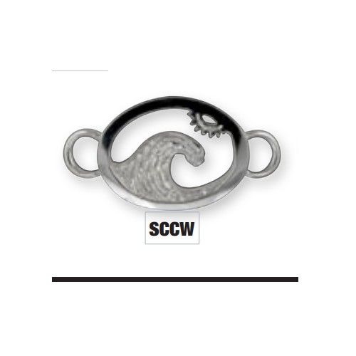Ss Wave Clasp Rhodium Plated