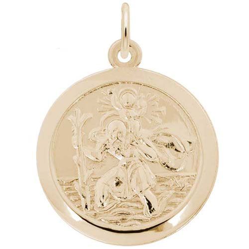 St Christopher Charm 14K Gold - 10-4435-0-14K