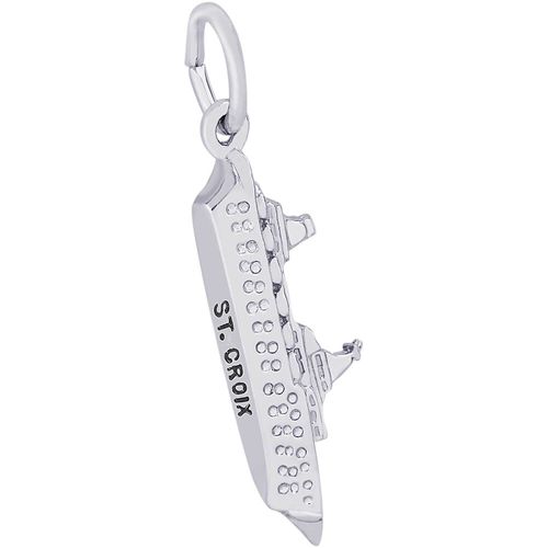 St. Croix Cruise Ship Charm - Sterling Silver
