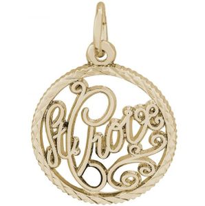 St. Croix Diamond Faceted Disc Charm Gold Plated - 10-4834