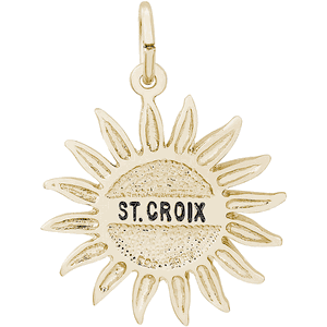 St. Croix Sun Large Charm - 10K Gold