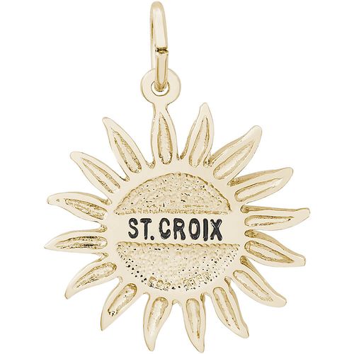 St. Croix Sun Large Charm - 10K Gold