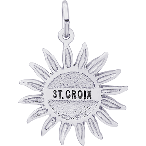 St. Croix Sun Large Charm - Sterling Silver
