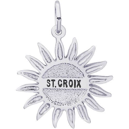 St. Croix Sun Large Charm - Sterling Silver