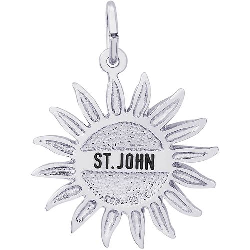 St. John Sun Large Charm - Sterling Silver