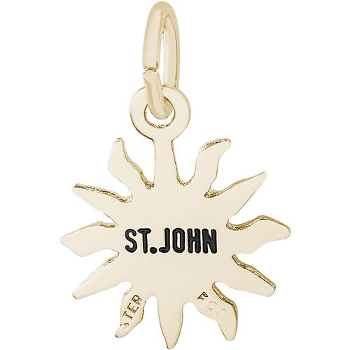 St. John Sun Small Charm - 10K Gold