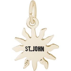 St. John Sun Small Charm - Gold Plated