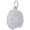 St. Kitts Nevis Map With Border Charm - Sterling Silver