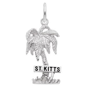 St. Kitts Palm Tree Charm - Sterling Silver - 10-5327-s
