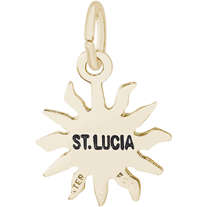 St. Lucia Sun Small Charm - 14K Gold