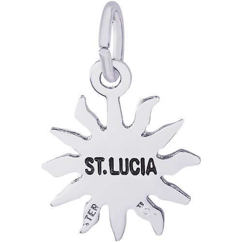 St. Lucia Sun Small Charm - Sterling Silver