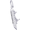 St. Maarten Cruise Ship Charm - 14K White Gold