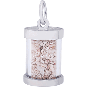 St. Maarten Sand Capsule Charm - Sterling Silver
