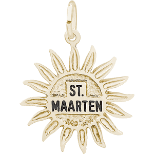 St. Maarten Sun Large Charm - 14K Gold