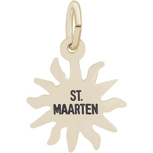 St. Maarten Sun Small Charm - 10K Gold