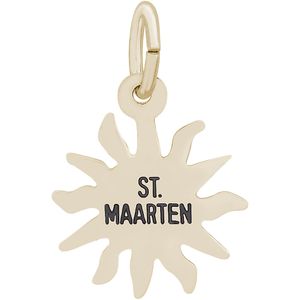 St. Maarten Sun Small Charm - Gold Plated