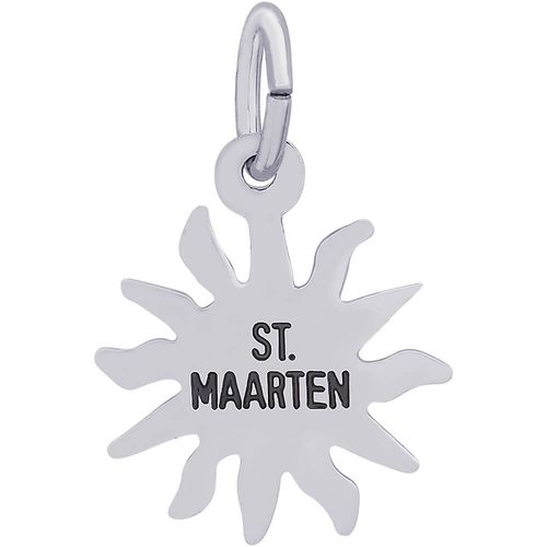 St. Maarten Sun Small Charm - Sterling Silver