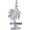 St Thomas Palm With Sign Charm - Sterling Silver