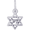 Star Of David Charm White Gold - 10-0770