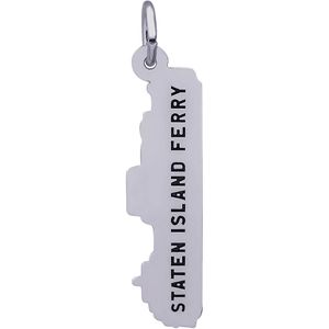 Staten Island Ferry Charm - 14K White Gold - 10-8117