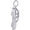Station Wagon Charm White Gold - 10-2108