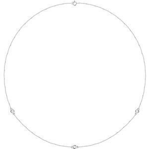 Sterling Silver 1/4 CTW Diamond 3-Station 18" Necklace - 68577:60035:P