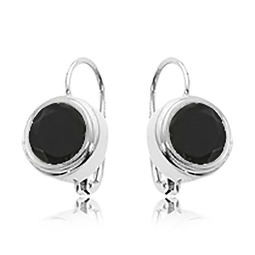 Sterling Silver 2-7mm Round Onyx Earrings