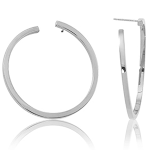 Sterling Silver 2 x 35mm Square Tube Earrings