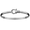Sterling Silver 4mm Hammered Shackle Bracelet Sterling Silver Wrap 5.0 Inch - S4HAMSHA50