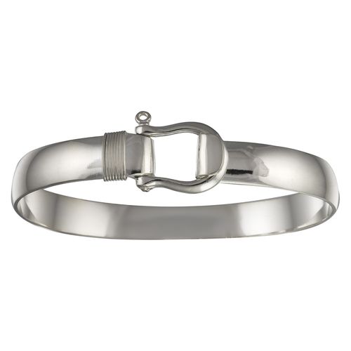 Shackle Hook Bracelet - Sterling Silver 8mm 7 Inch