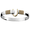 Sterling Silver 8mm Hook Bracelet W/14ky Gold Double Wraps Hook 7.5 Inch - C82CW275
