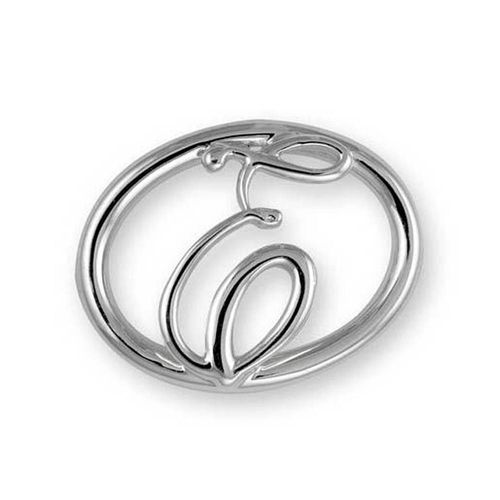 Alphabet E Bracelet Clasp - Sterling Silver