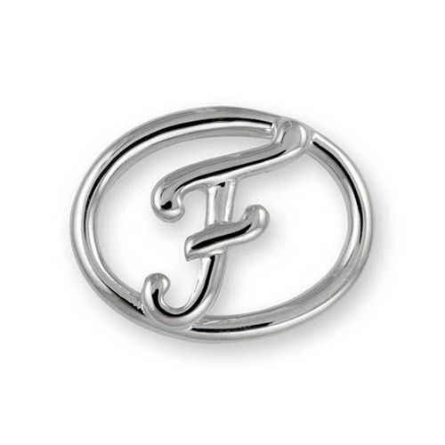 Alphabet F Bracelet Clasp - Sterling Silver