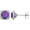 Sterling Silver Amethyst & .015 CTW Diamond Earrings - 650167:101:P