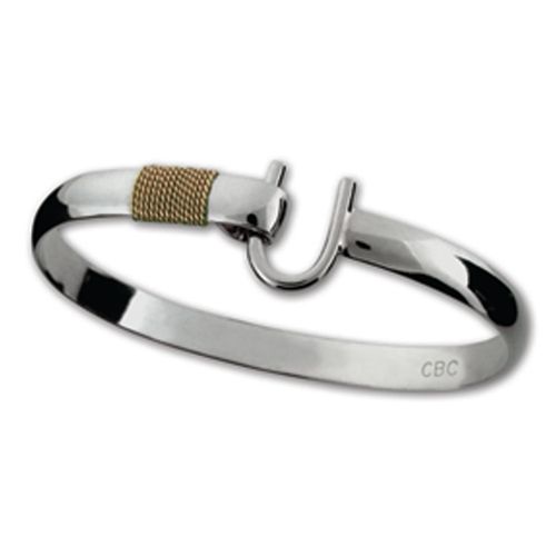 Caribbean Hook Bracelet - SS & 14K Gold 6mm 7.5 Inch - C675