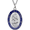 Sterling Silver & Blue Epoxy 26x20 mm St. Christopher Medal 24" Necklace - R16440:104189:P