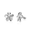 Sterling Silver Diamond Center Plumeria Stud Earrings, Hawaiian Inspired  Earrings, PSE-13273S